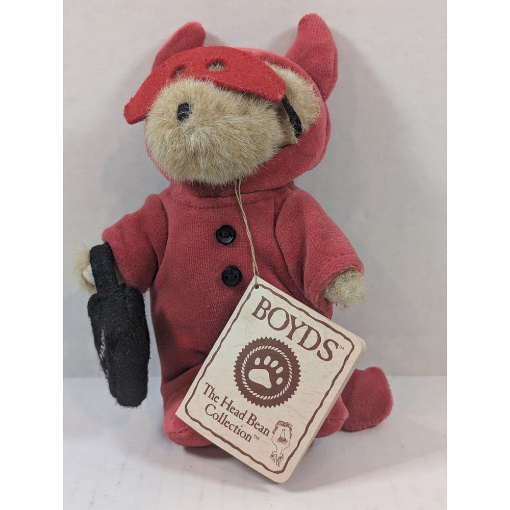 Boyds Bears Devin The Devil Halloween Plush The Head Bean Collection 7" Tagged